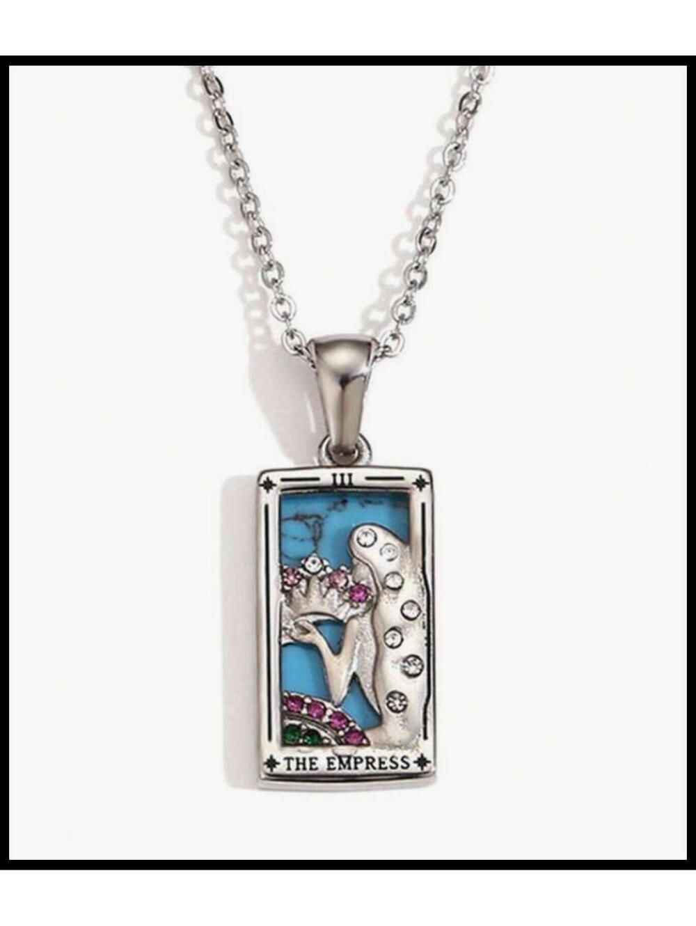 The empress tarot - Necklace - Silver - CZs - 18"